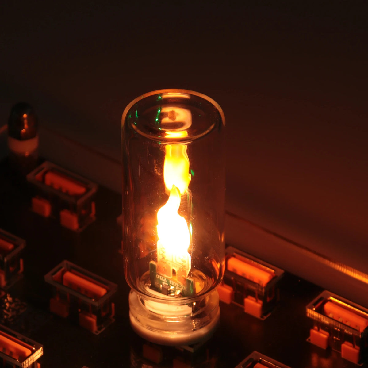 USB Flickering Flame LED Night Light – Clear or Frosted Glass