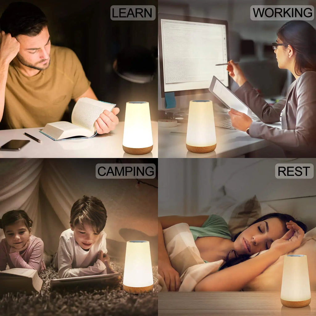 13-Color Rechargeable Night Light with Touch & Remote Control