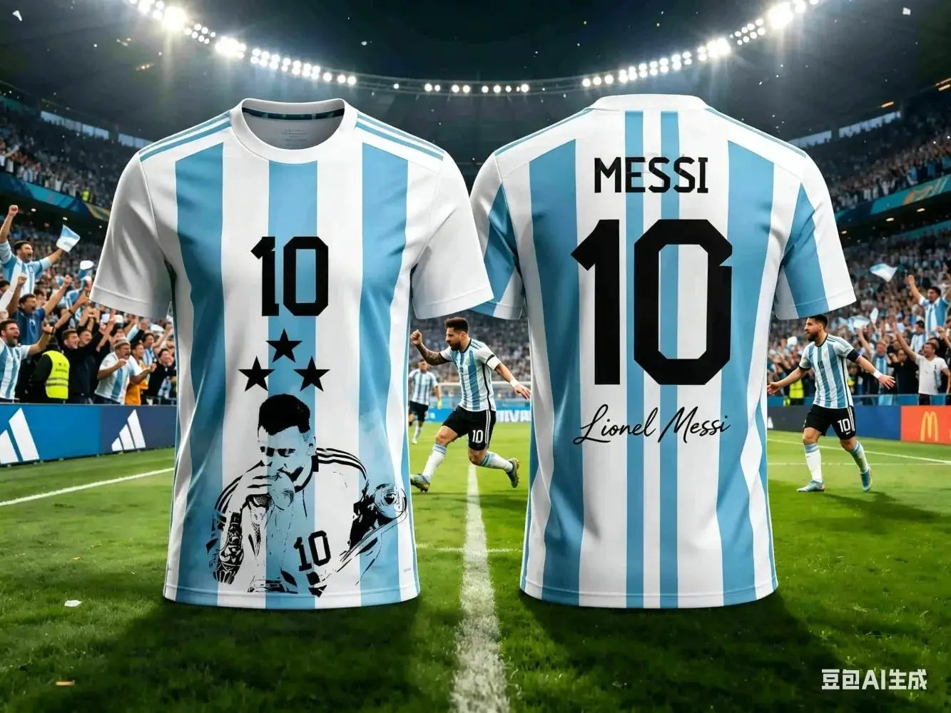 2026 Messi Style Summer 3D Printable  Clothing Football Jersey T-shirt Loose and Comfortable Suitable for Sports Wearing
