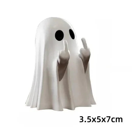 Middle-Finger Ghost Figurine – Luminous Green