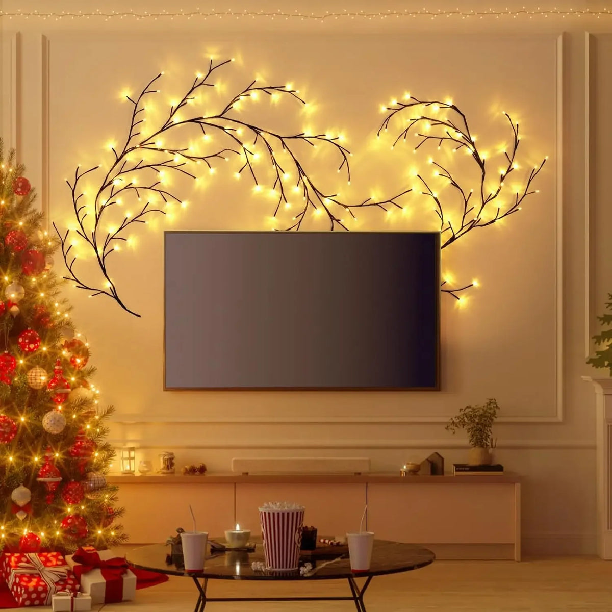 USB Willow Vine Branch Lights – Warm White, 72–144 LEDs