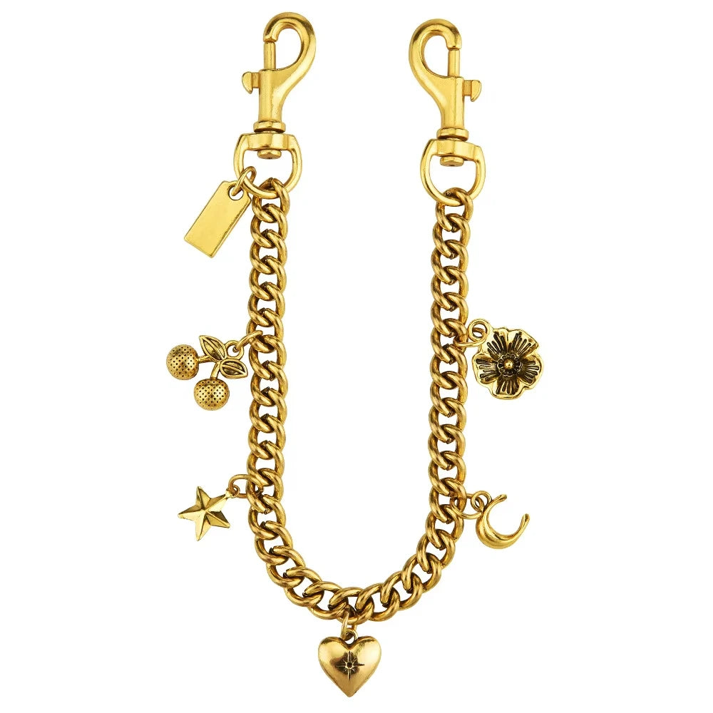 Cherry & Flower Bag Charm Chain