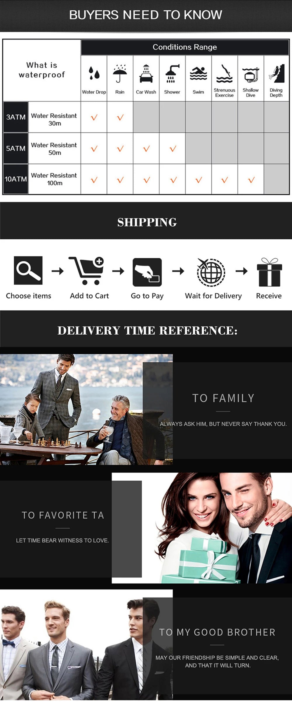 POEDAGAR 978-D Men’s Day-Date Dress Watch