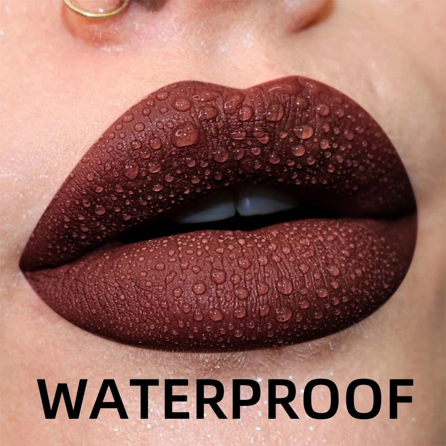 Matte Velvet Lip Gloss – Waterproof Long-Lasting Liquid Lipstick, 19 Shades, 2.7g