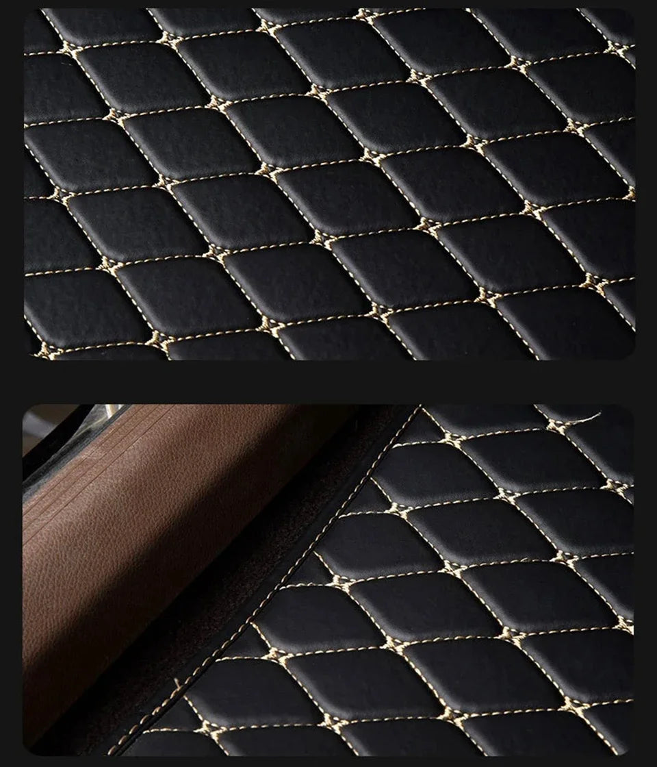 Diamond-Pattern Car Floor Mats – 5-Piece Set