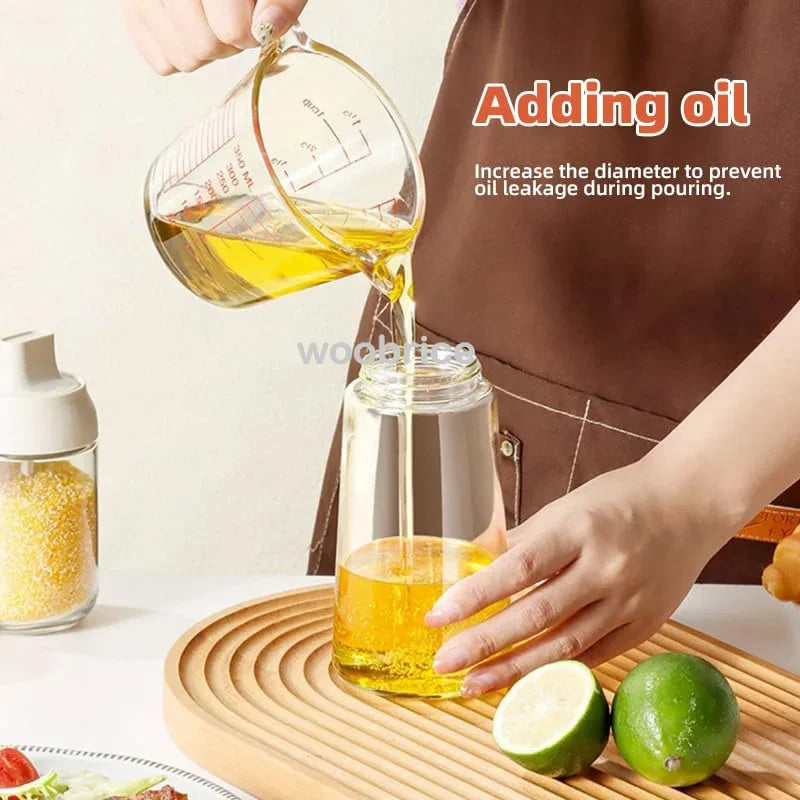 2-in-1 Cooking Oil Sprayer & Pourer – Bottle or Brush Options