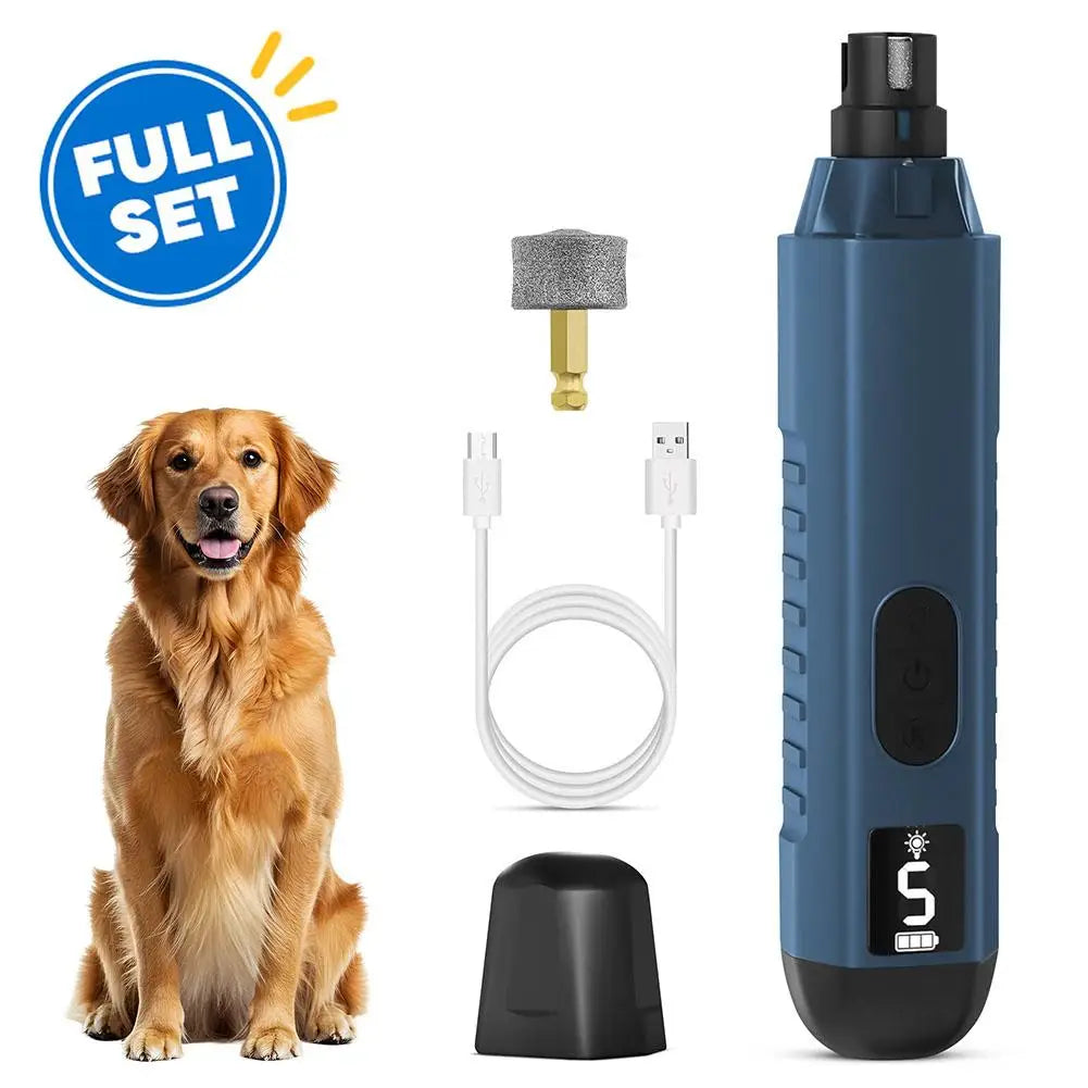 Rechargeable 5-Speed Pet Nail Grinder with LED Lights