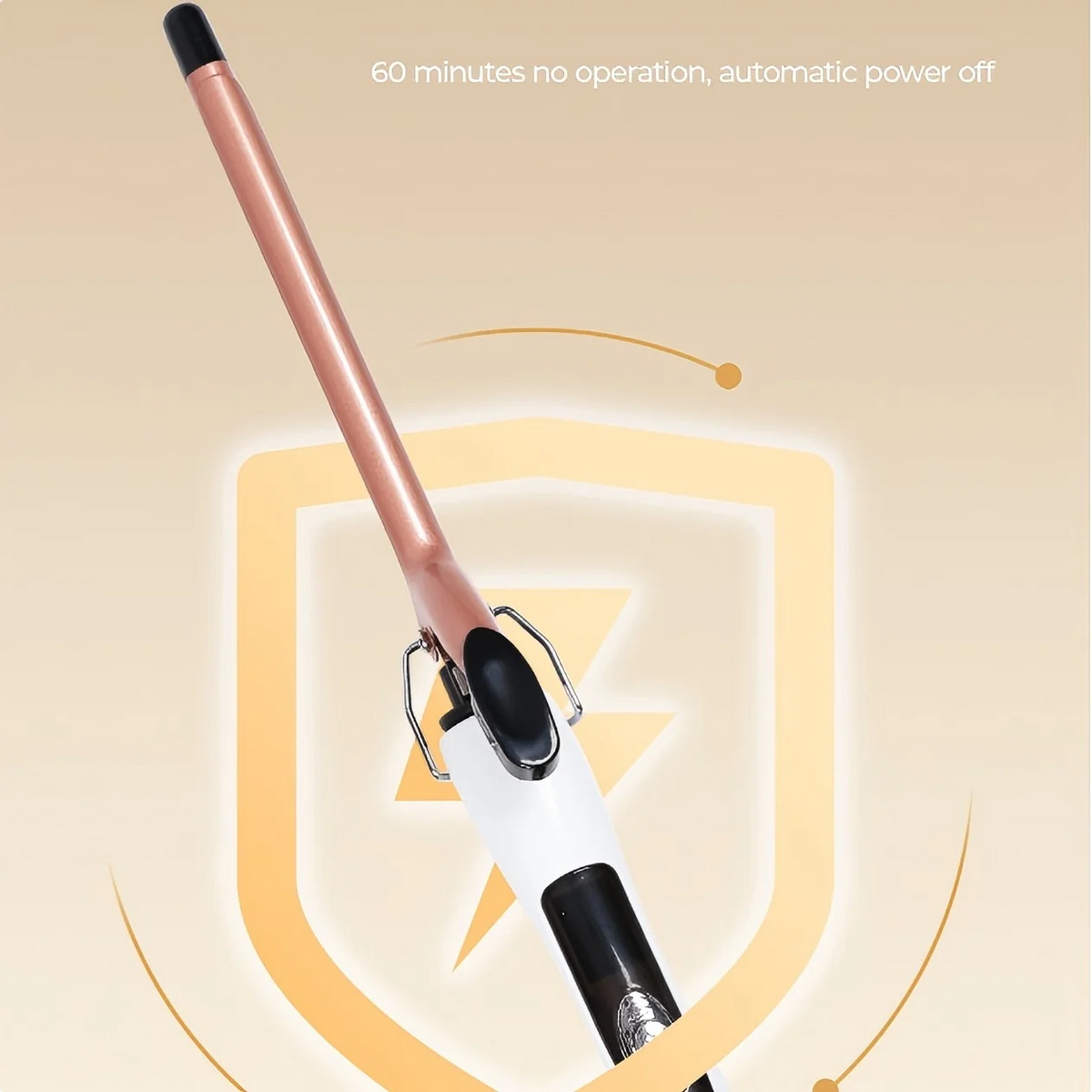 Ceramic Perm Bar Curling Iron – 0.51" Barrel, Fast Heating, Dual Voltage, 180–200°C