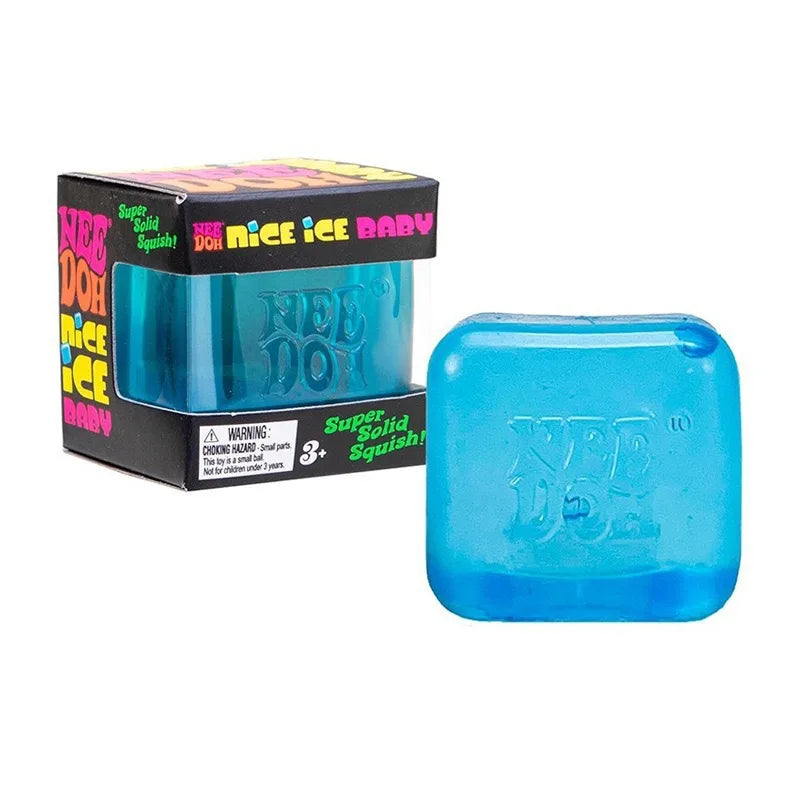 Nee Doh Pizza Sensory Fidget Cube, Stress Relief Squishy Squeeze Toy Anti-Anxiety Desk Toy & Ideal Holiday Gift for Kids  Adults