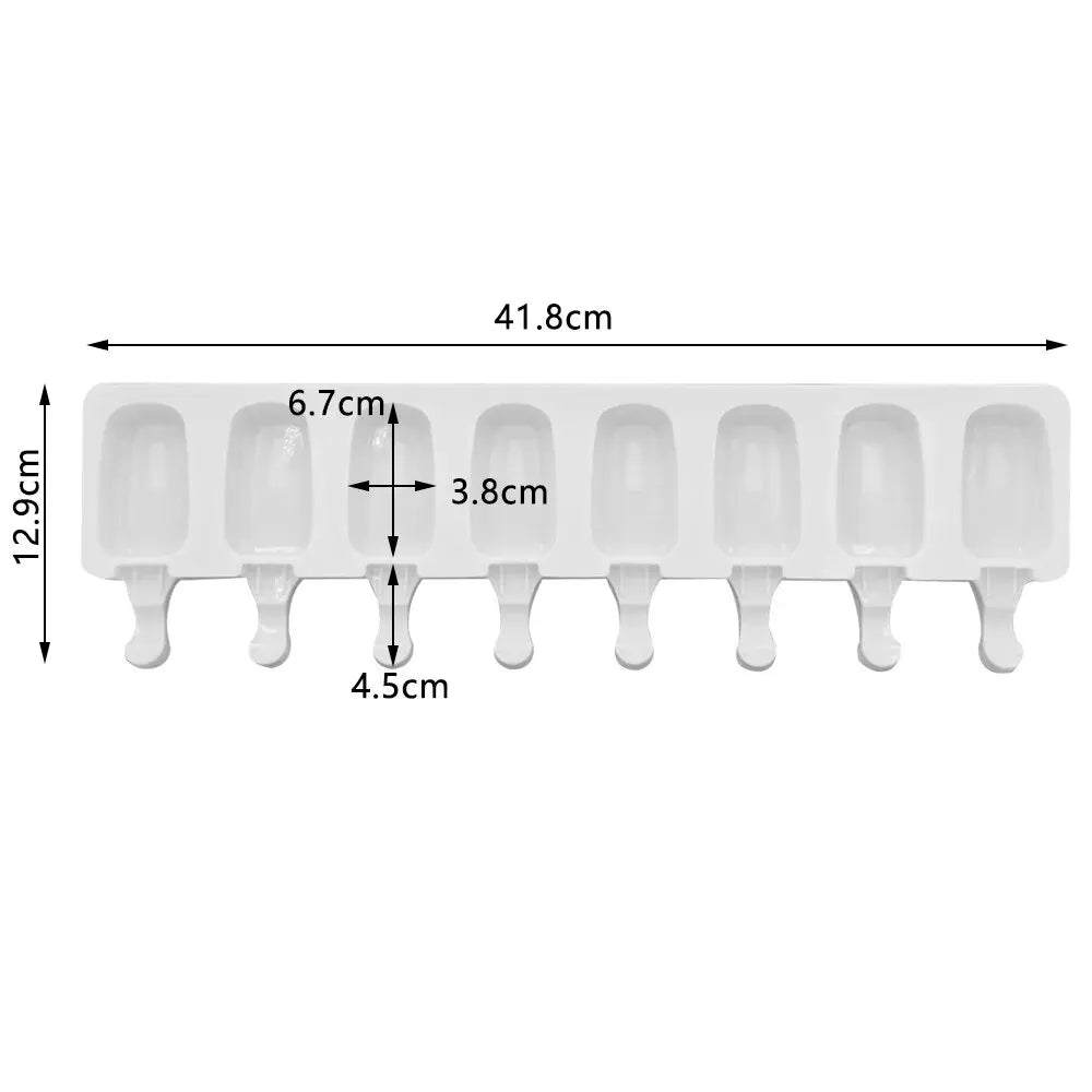 Silicone Ice Cream Mold – DIY Magnum Popsicle & Ice Pop Maker, Food-Grade, Dishwasher Safe, SGS Certified
