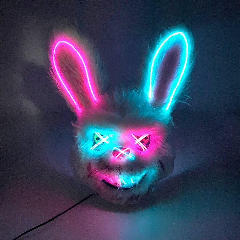 EL Light-Up Halloween Mask – 3 Lighting Modes