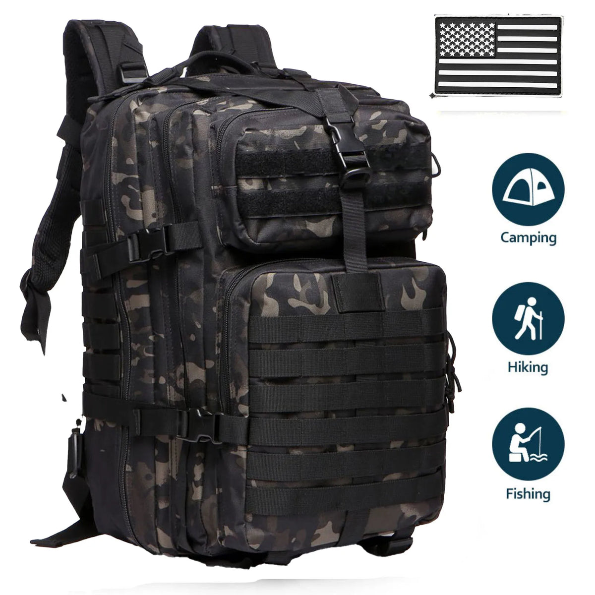 Tactical Backpack with MOLLE Webbing – 25L or 50L