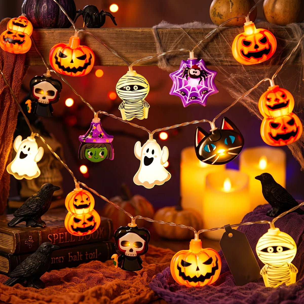 Halloween Character String Lights – 10, 20 or 30 LEDs