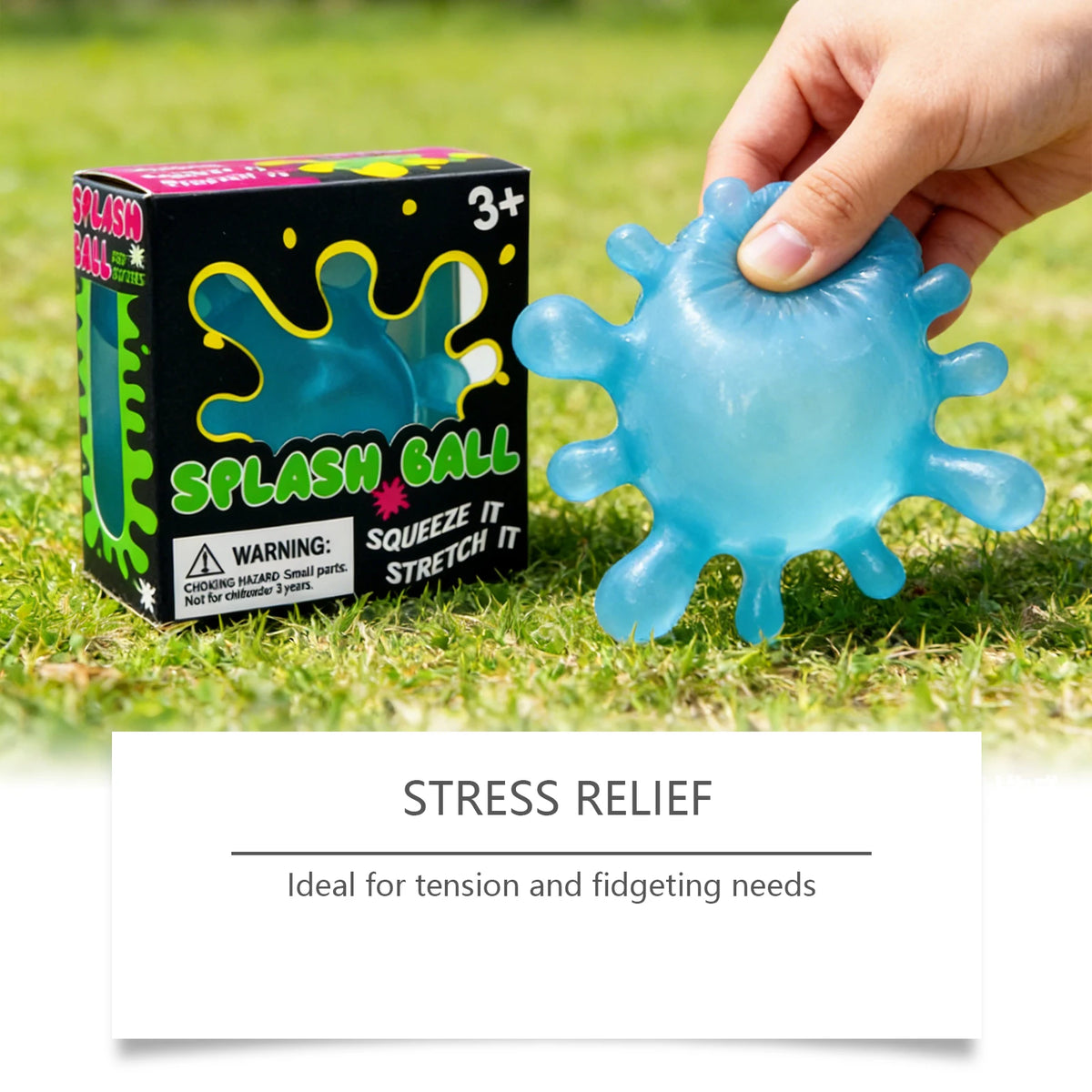 Splash-Shaped Slow Rebound Squeeze Ball – Stress Relief Decompression Fidget Toy, Blind Box Party Gift