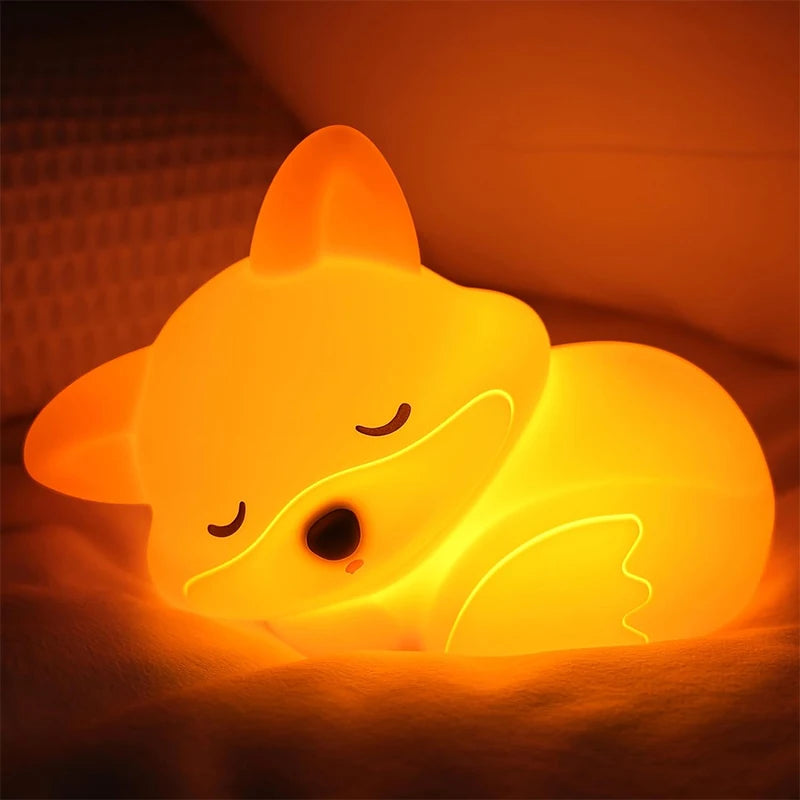 Rechargeable Fox Night Light – Tap Control & 20-Minute Timer