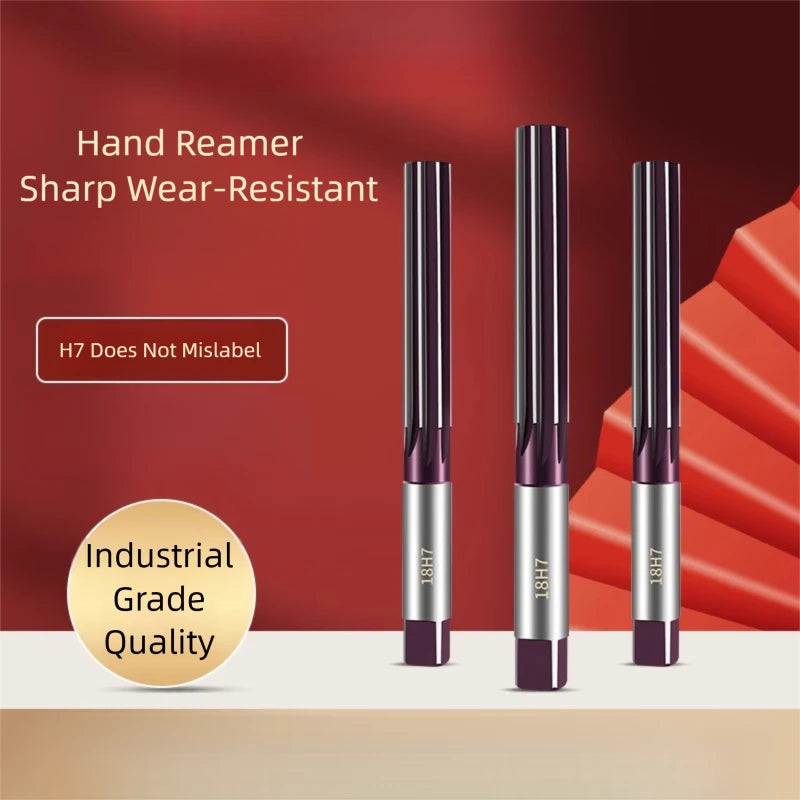 H7 Hand Reamer – Precision Alloy Steel, 3–20 mm