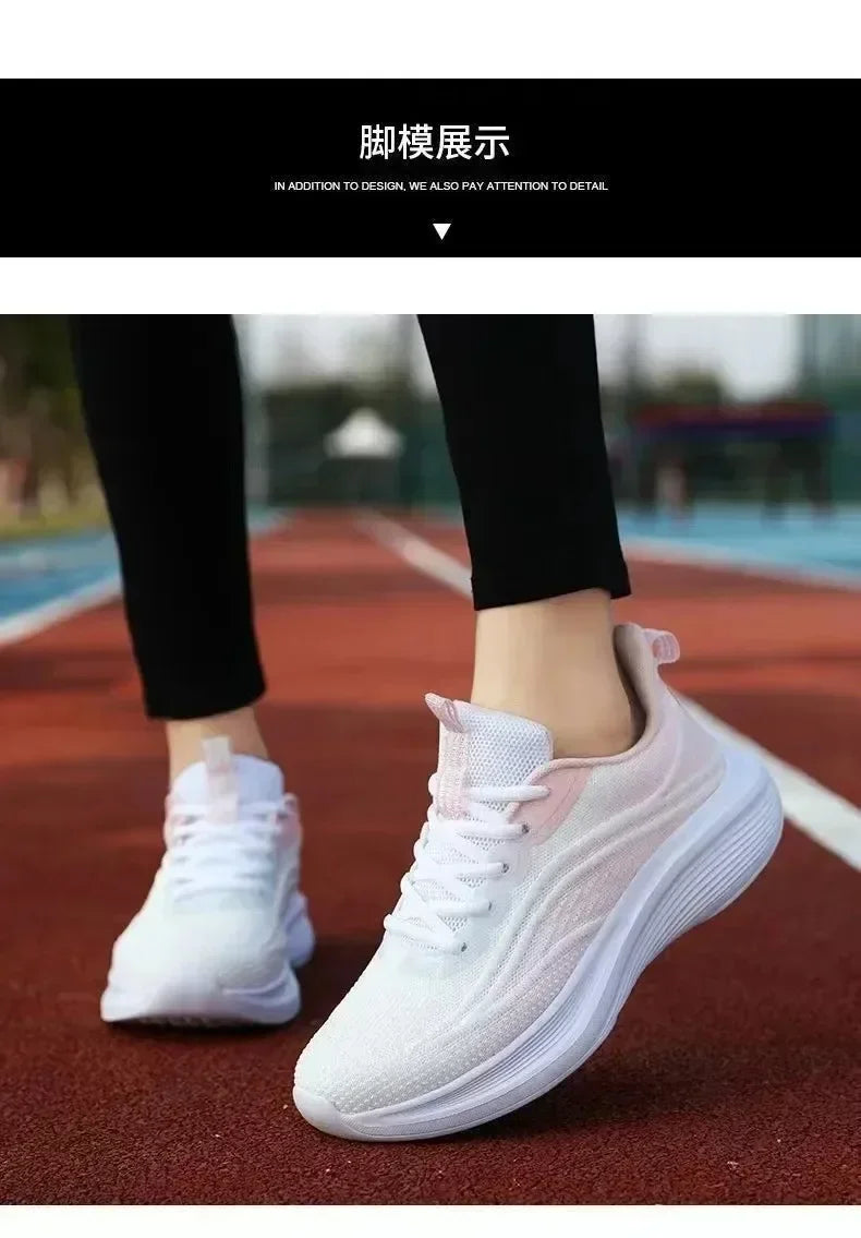 Lässige Laufschuhe Sommer-Mode rutschfeste Wander-Mesh atmungsaktive Sportschuhe Tennis Damen Trend Damen-Sneaker Paar