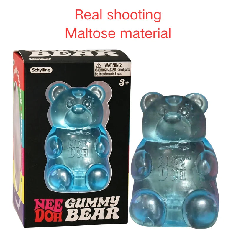 Nee Doh Cute Bear Maltose Dough Squeeze Toy Colorful Sensory Fidget Toy Stress Relief Desktop Decor Gift