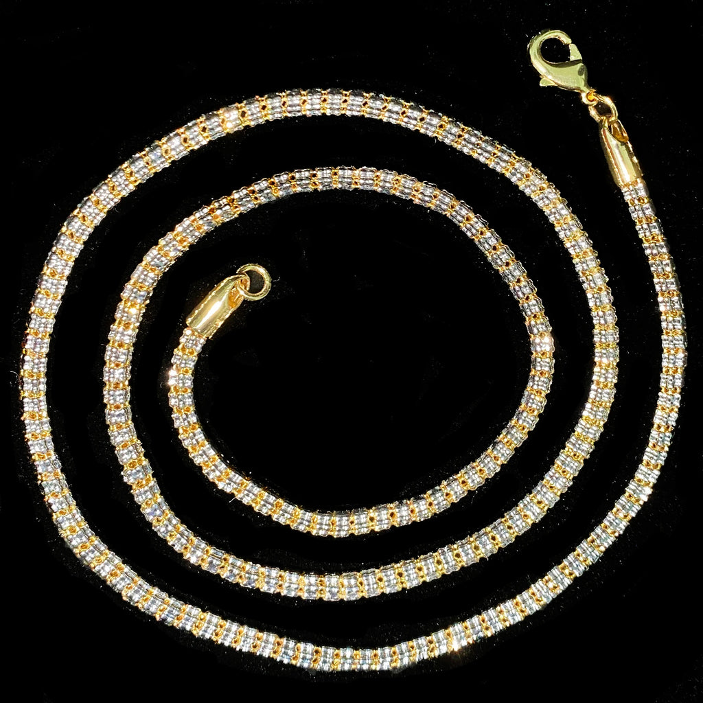 Textured Round-Link Chain Necklace