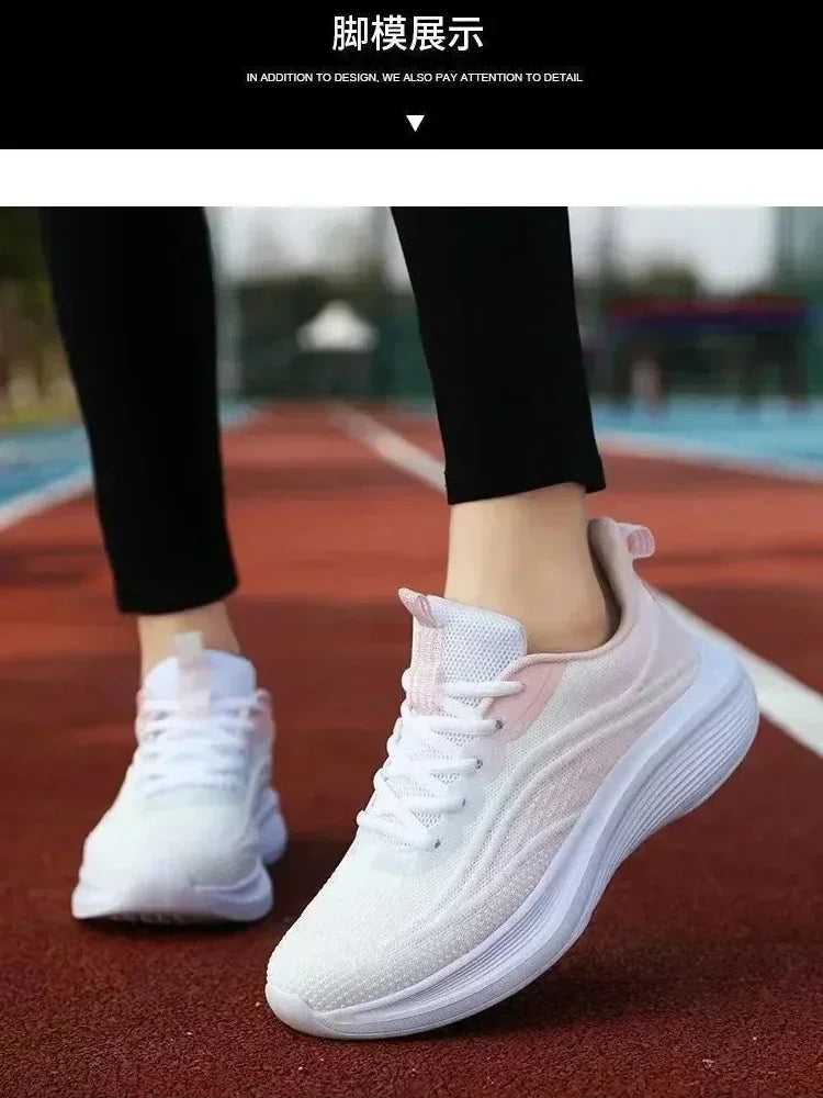 Lässige Laufschuhe Sommer-Mode rutschfeste Wander-Mesh atmungsaktive Sportschuhe Tennis Damen Trend Damen-Sneaker Paar