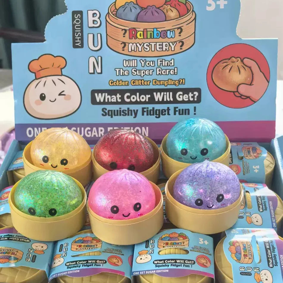 Mini Glitter Dumpling Squishy – Random Assortment