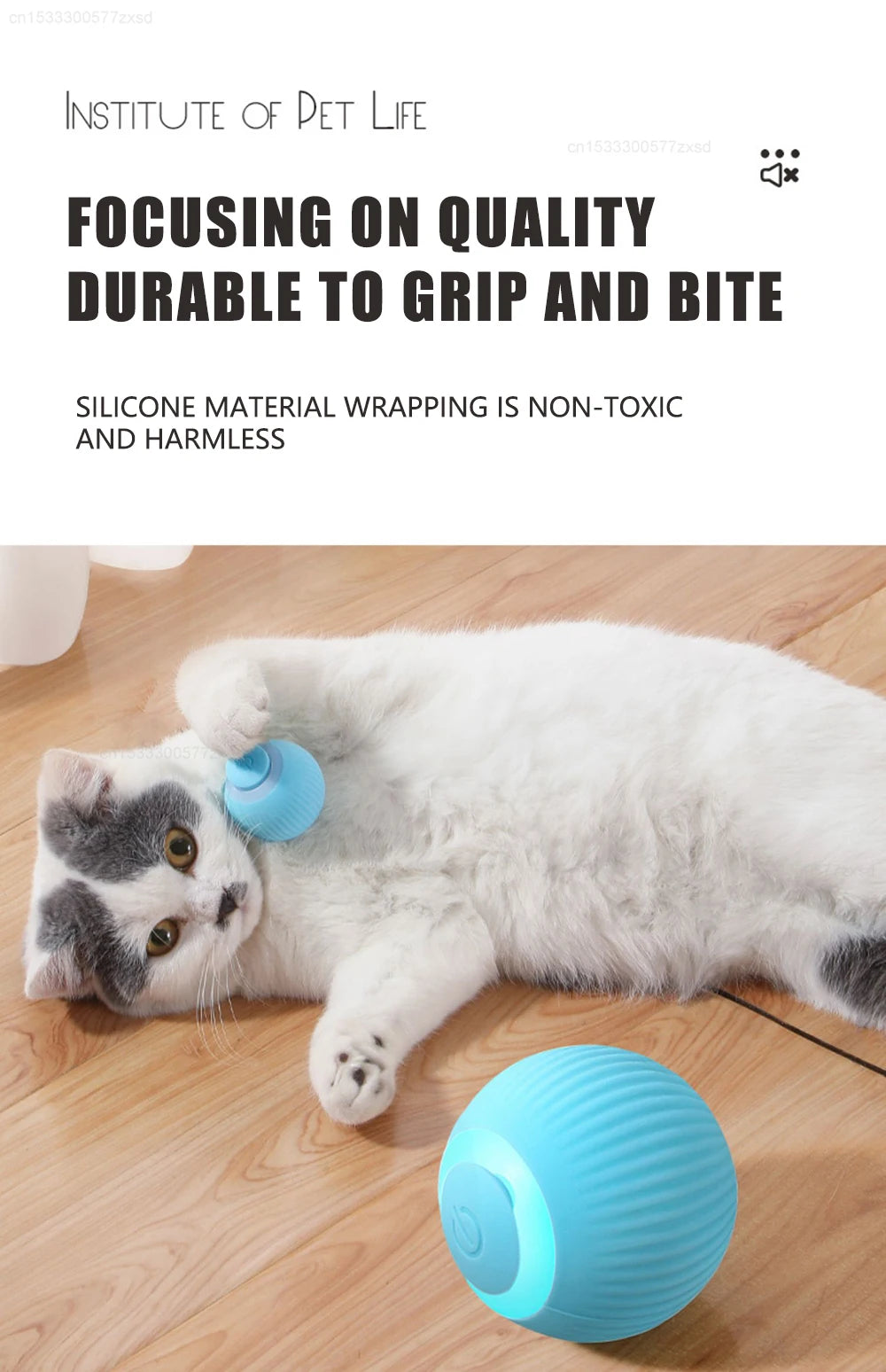 Rechargeable Rolling Cat Toy Ball