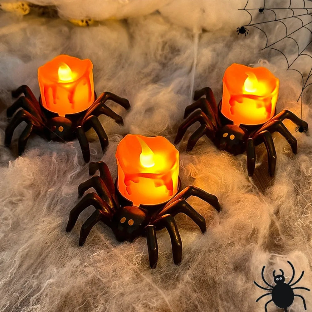 Halloween Spider LED Candle Lights – 1, 2 or 5 Pieces