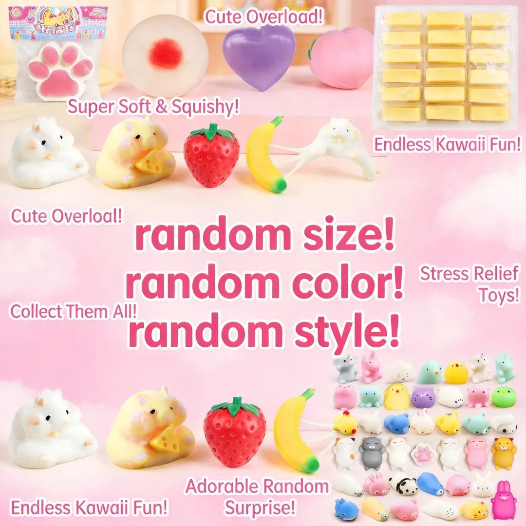 Surprise Squishy Squeeze Toys – Single & Multipack Options