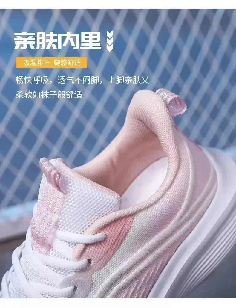 Lässige Laufschuhe Sommer-Mode rutschfeste Wander-Mesh atmungsaktive Sportschuhe Tennis Damen Trend Damen-Sneaker Paar