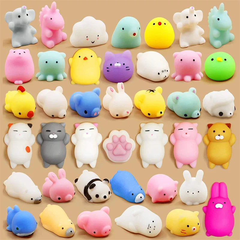Mini Animal Squeeze Fidgets – Random 5–50 Piece Packs