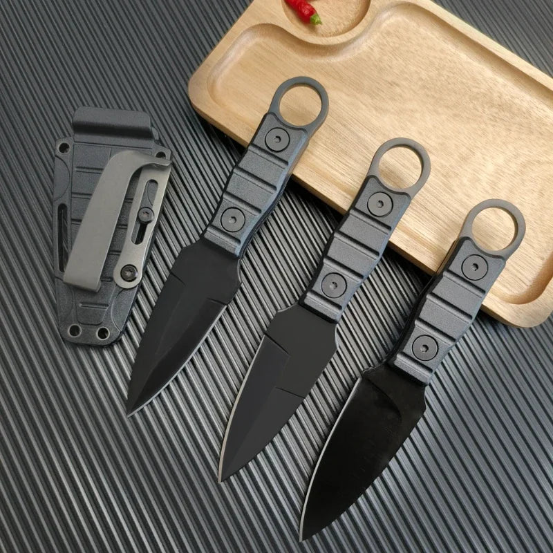 Black Thorn EDC Survival Knife – 7cm Stainless Steel Blade with K Sheath