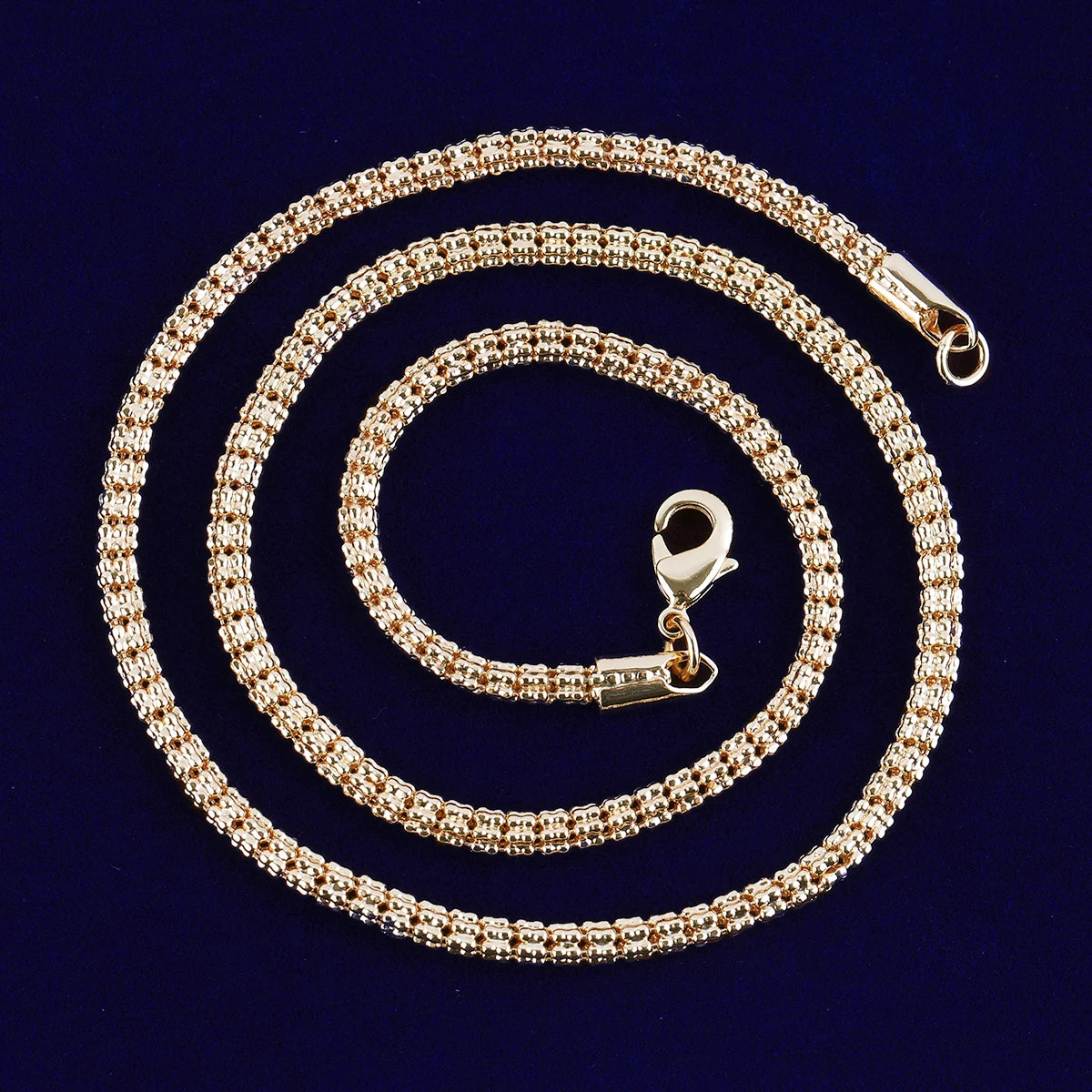Textured Round-Link Chain Necklace