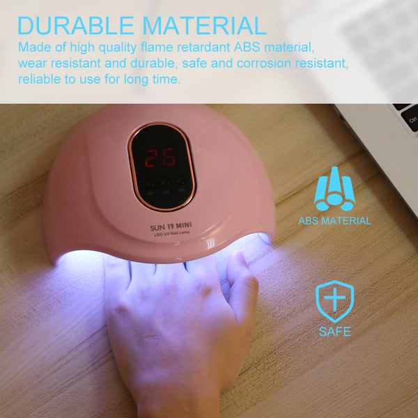 Portable UV/LED Gel Nail Lamp – 54W, Infrared Sensor, 3 Timer Modes, USB