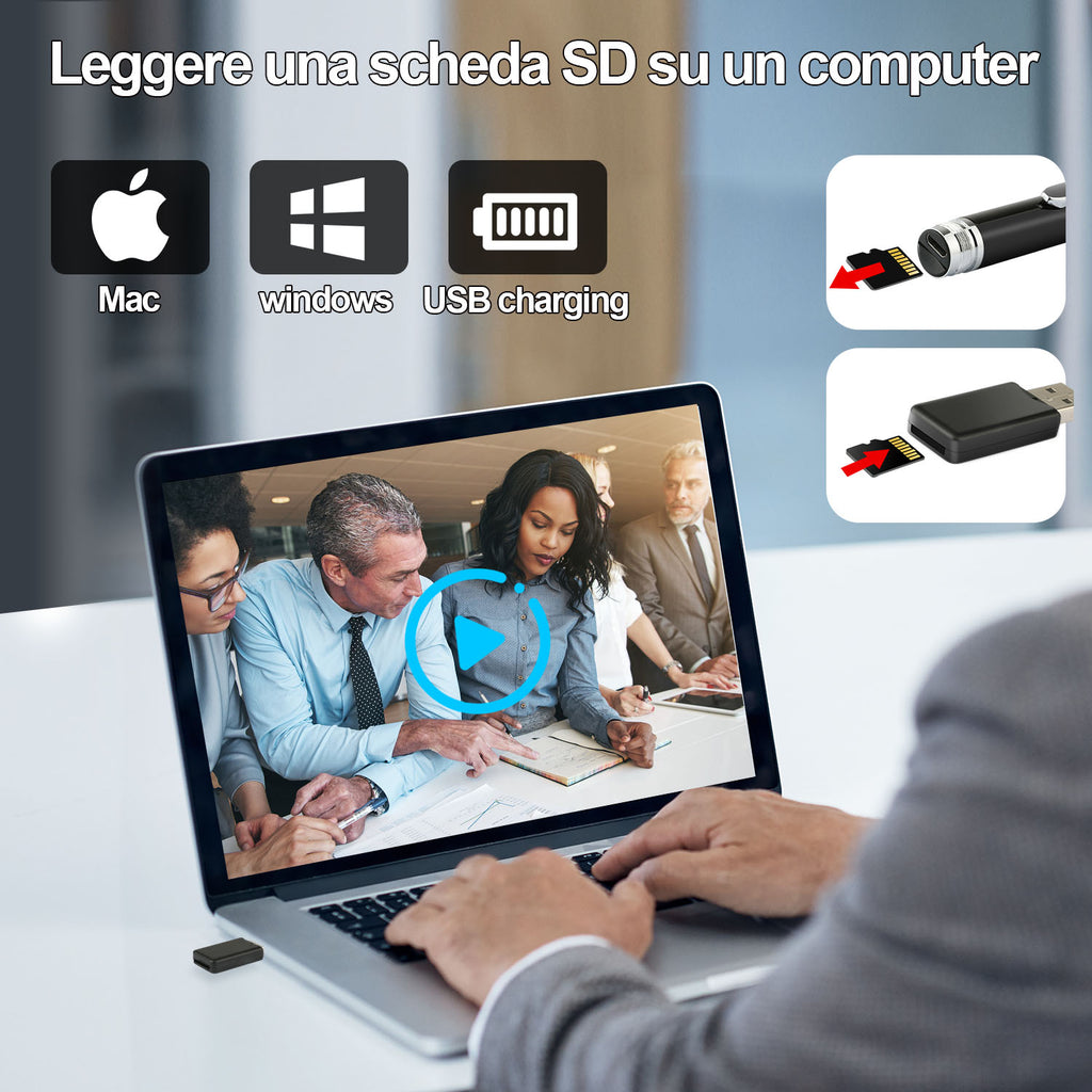 1080P HD Camera Pen – Discreet Recording, AVI Format, USB, 5 Ink Refills Included