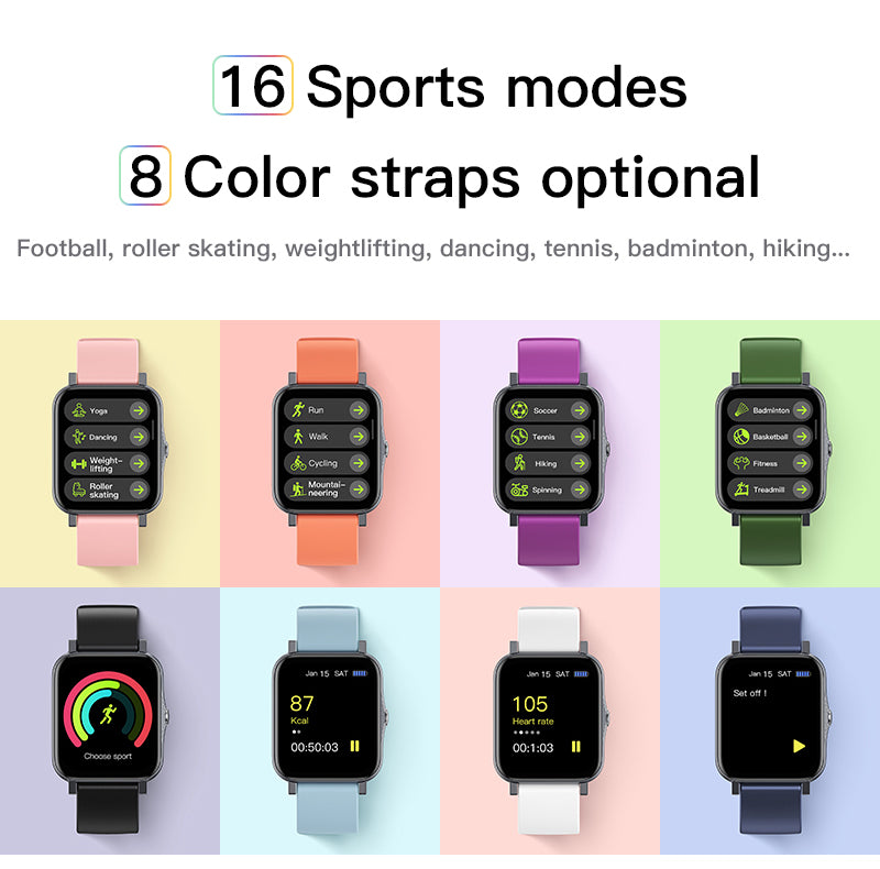 IP68 Ultra-Thin Smartwatch – Full Screen, Health Monitor, 16 Sport Modes