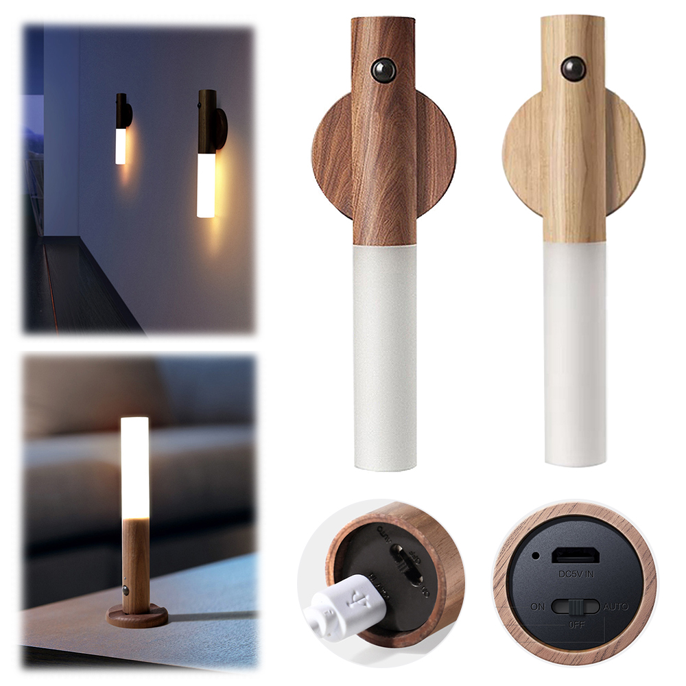 Wireless Motion Sensor Night Light – Rechargeable, Detachable, 6-Hour Battery