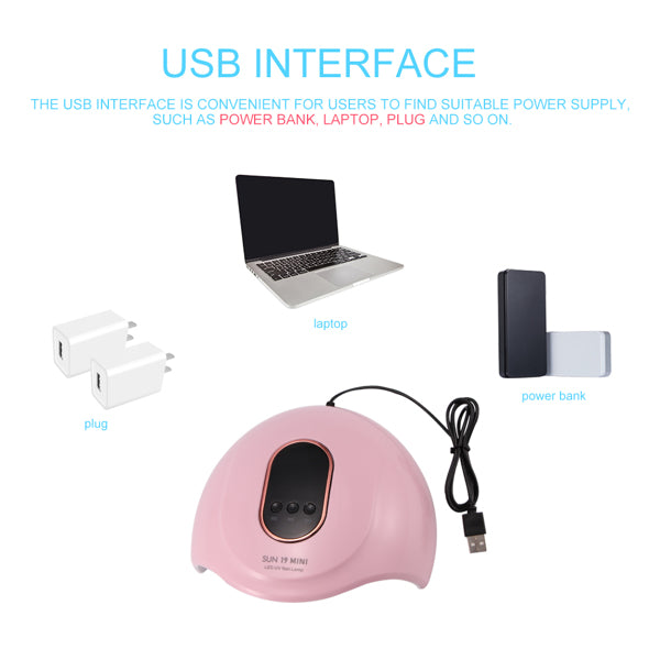 Portable UV/LED Gel Nail Lamp – 54W, Infrared Sensor, 3 Timer Modes, USB