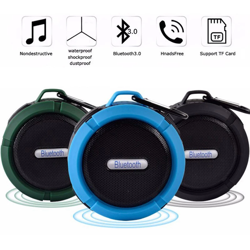 Mini Portable Waterproof Bluetooth Speaker – Suction Cup Mount, Shower & Outdoor Ready