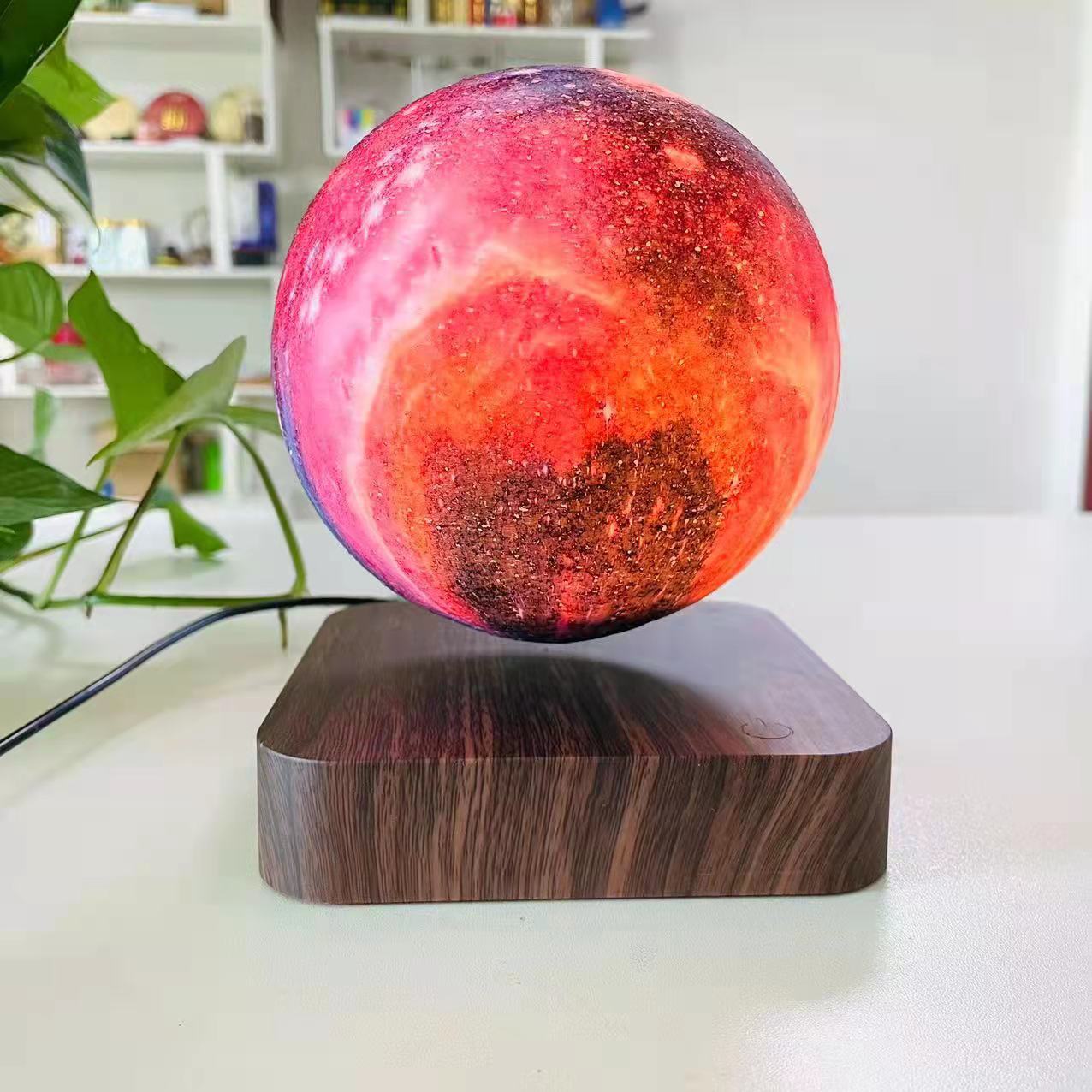 Magnetic Levitation Moon Lamp – 3D Printed, Touch Control, LED Night Light
