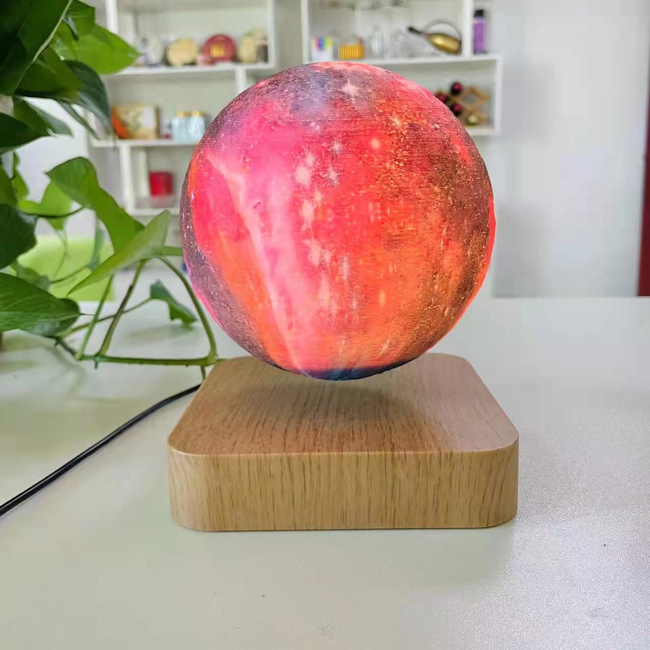 Magnetic Levitation Moon Lamp – 3D Printed, Touch Control, LED Night Light