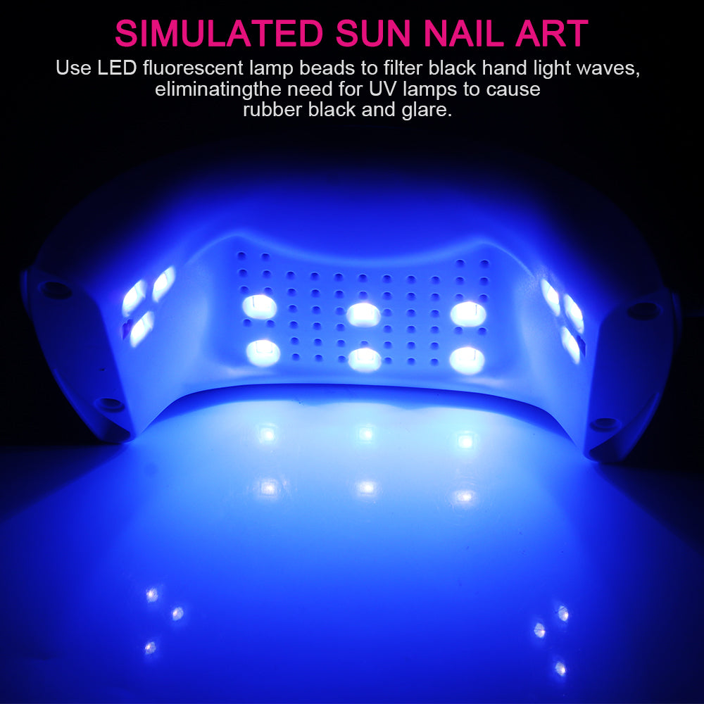 36W LED Nail Polish Dryer Lamp – Infrared Auto-Sensor, 180° Light, 3 Timer Modes
