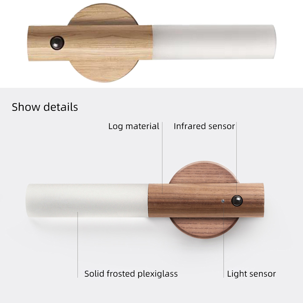 Wireless Motion Sensor Night Light – Rechargeable, Detachable, 6-Hour Battery