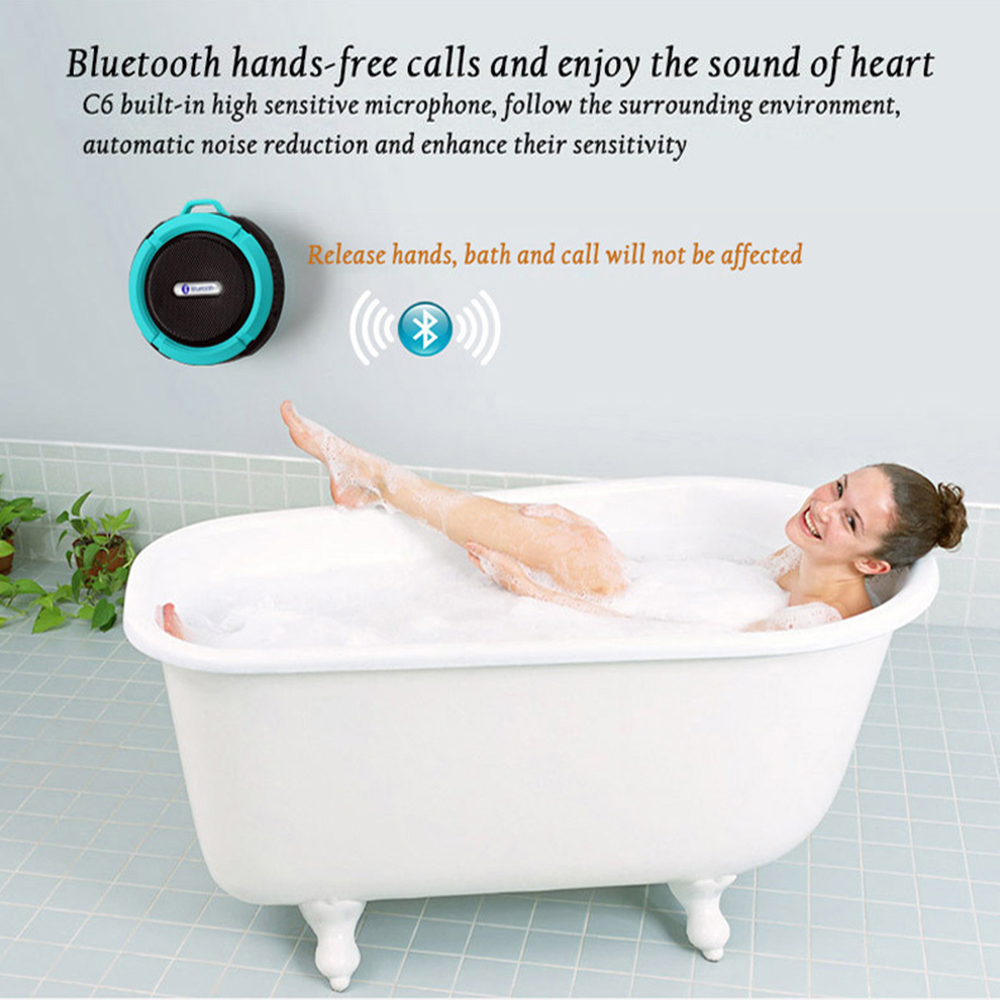 Mini Portable Waterproof Bluetooth Speaker – Suction Cup Mount, Shower & Outdoor Ready