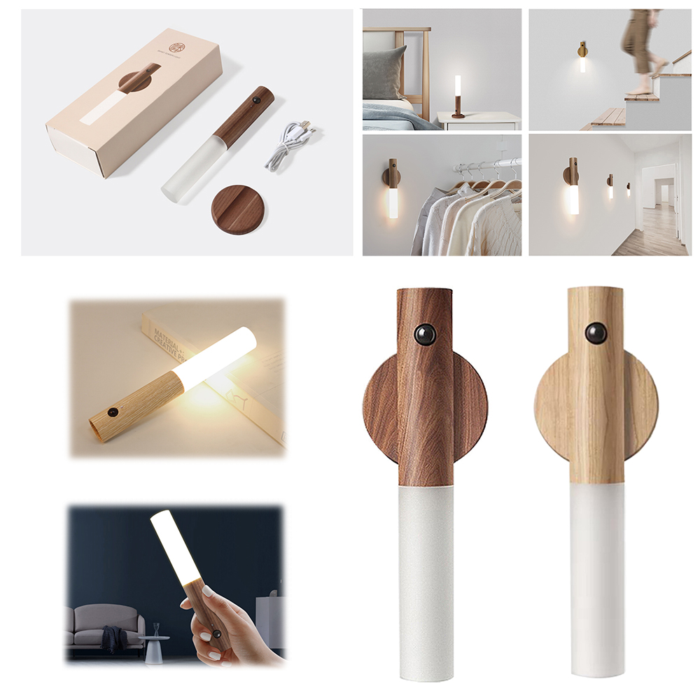 Wireless Motion Sensor Night Light – Rechargeable, Detachable, 6-Hour Battery