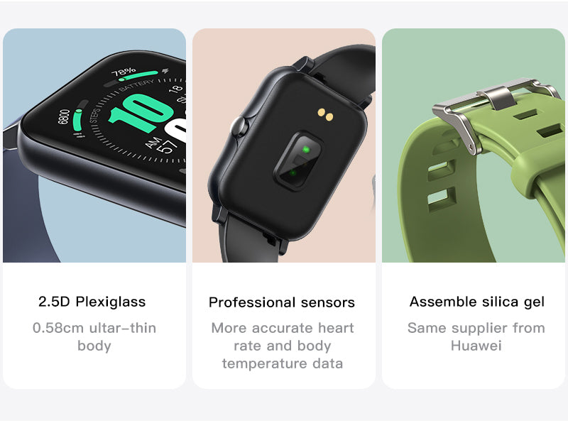 IP68 Ultra-Thin Smartwatch – Full Screen, Health Monitor, 16 Sport Modes