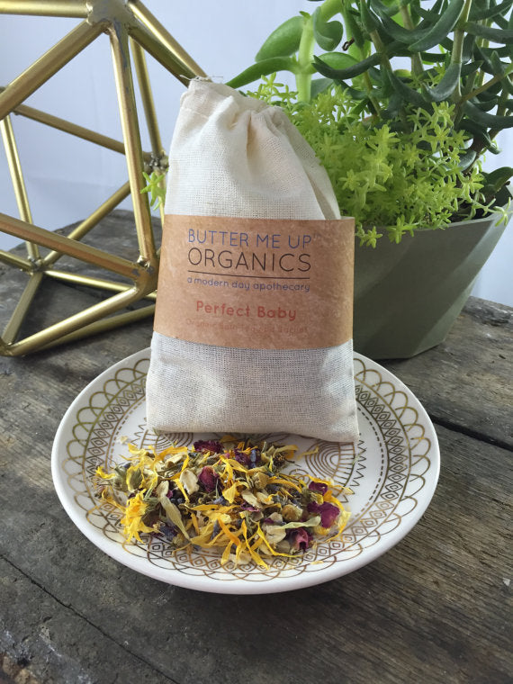 Organic Baby Bath Tea Sachet – Rose, Lavender, Chamomile, Calendula & Oats