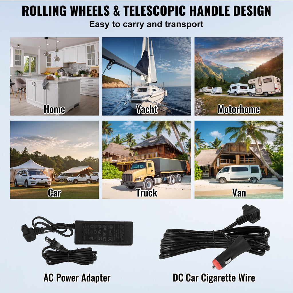 Portable Car Refrigerator – 40L Compressor Fridge for Car, RV, Camping & Home